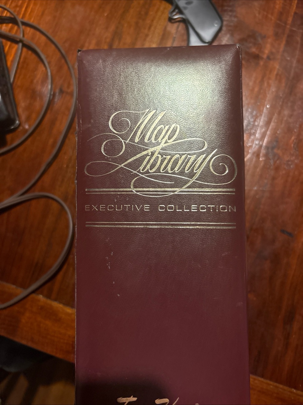 Map Library Executive Collection Burgundy Book Box